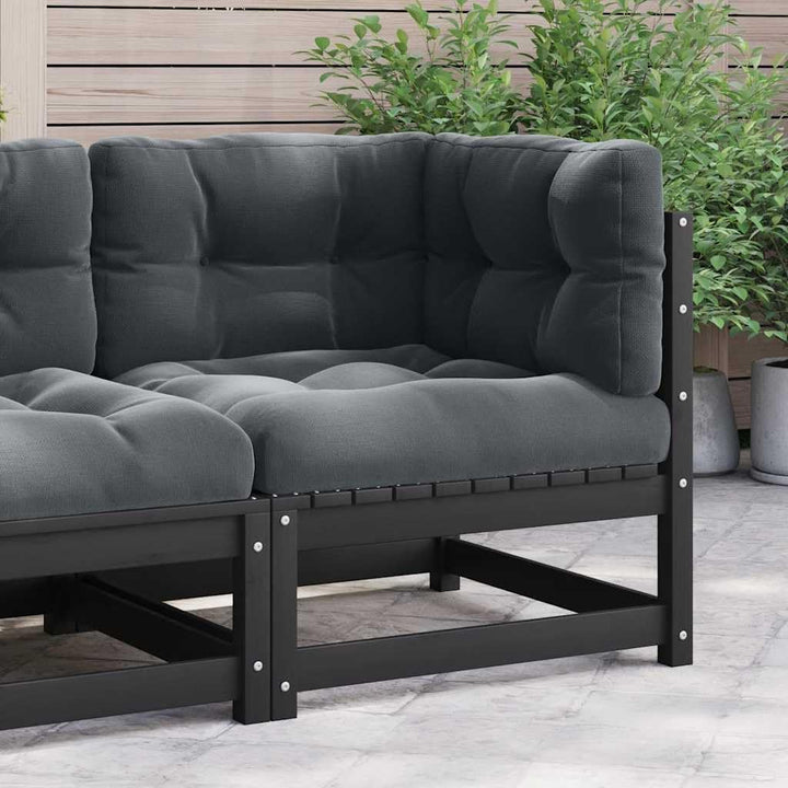 vidaXL Garten Ecksofa mit Kissen, Modular Gartenmöbel, Sofa Lounge Sessel für Garten Terrasse Balkon