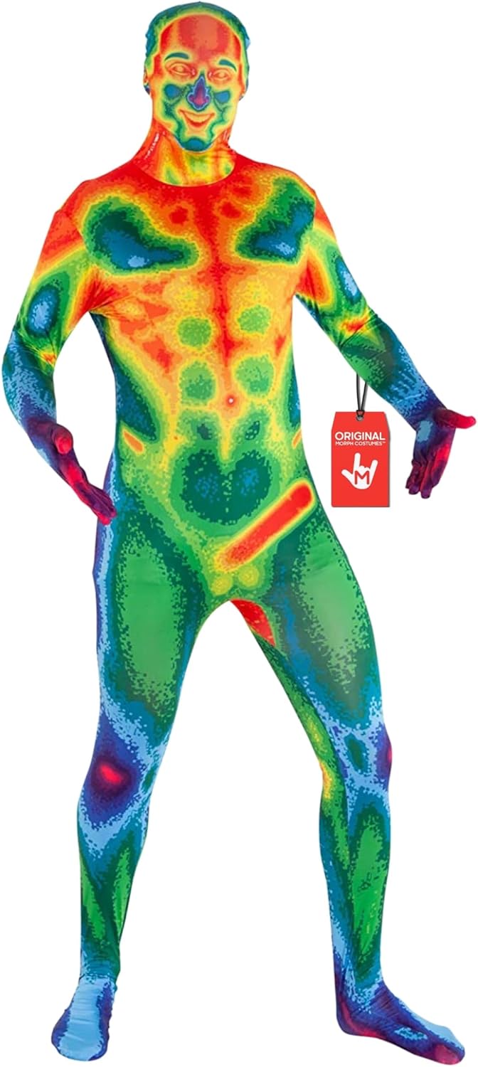 Morphsuits Infrarot Erwachsene, Kostüm Herren, Halloween Herren, Herren, Ganzkörper Kostüm Männer, G