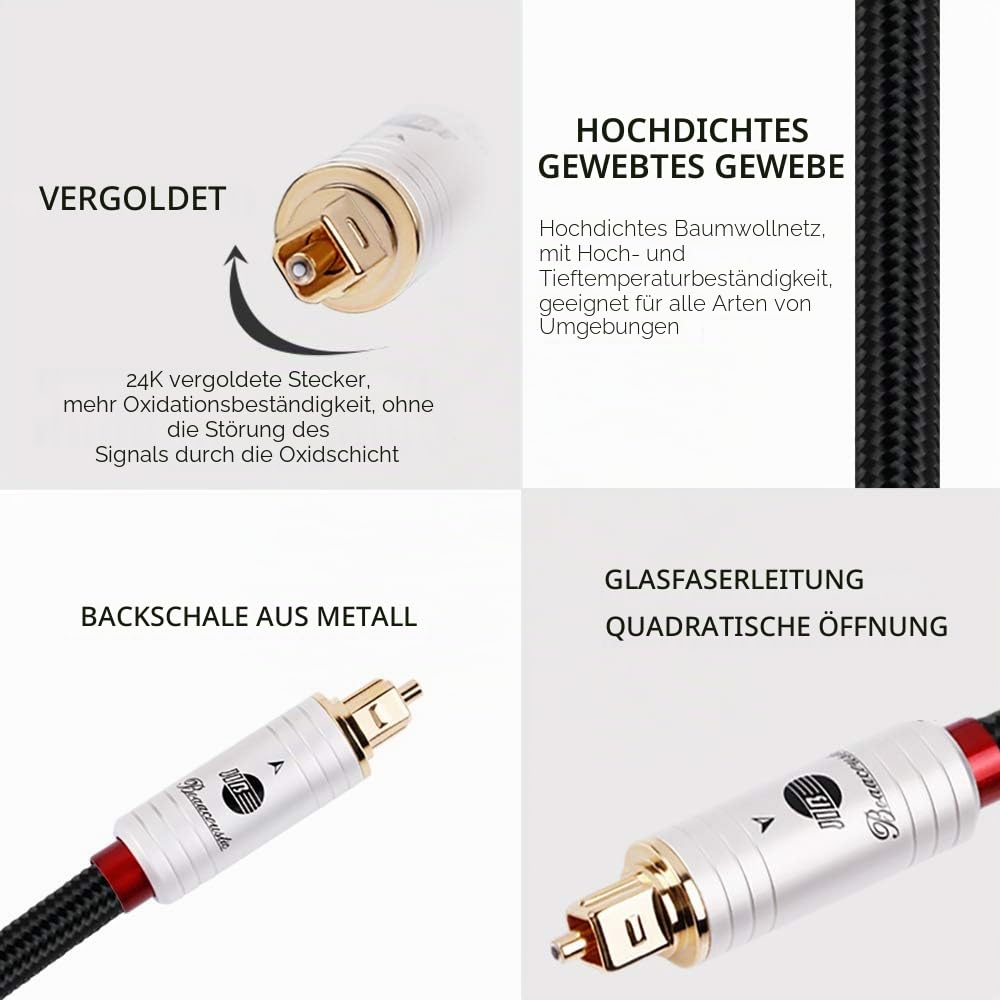 BOAACOUSTIC JIB Audio &amp; HiFi Optical Audio Cable Optisches Audiokabel High end Toslink Kabel Audioph