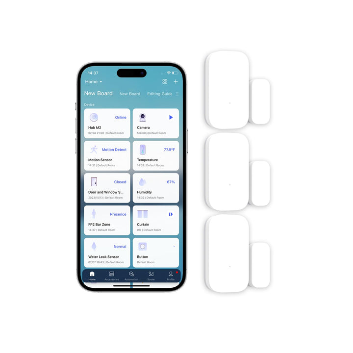 Aqara Tür- und Fenstersensor 3er Pack, Erfordert Aqara Hub, Zigbee-Verbindung, Drahtloser Detektor f
