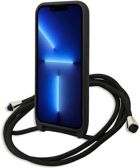 Karl Lagerfeld Monogram Leather Patch und Cord Iconik - iPhone 13 Pro Hülle