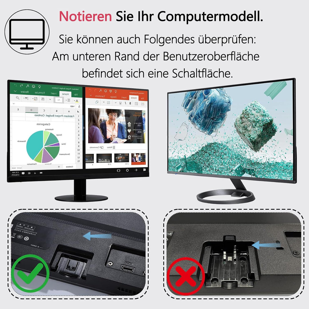 SB220Q VESA-Adapter kompatibel mit Acer SA220Q,SA230,SA240Y,SA270,SB230,SB240Y,SB270,HA220Q,HA270,R2