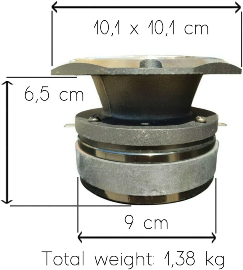 XPL XTW4631 super-hochtöner-Treiber 10,1 x 10,1 cm 200 watt rms 400 watt max empfindlichkeit 110 db