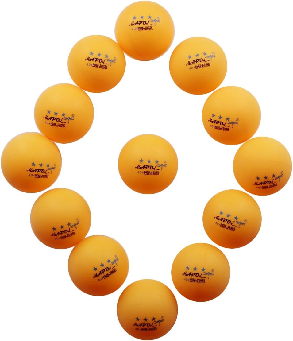 MAPOL Tischtennisbälle, 3 Sterne, Orange, 100 Stück