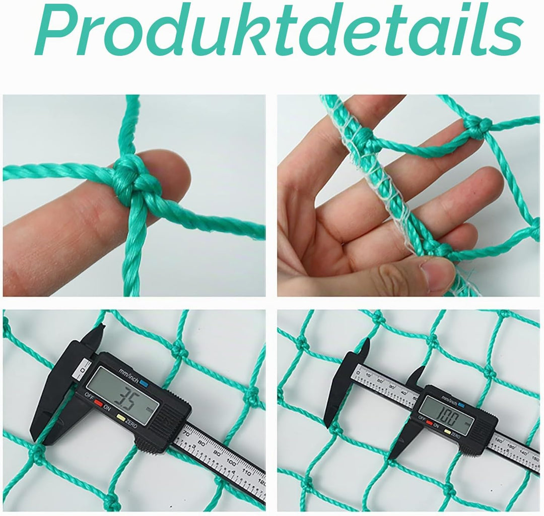 Fussball Ballfang Netz,10 cm Masche,Schutznetze aus Polyethylen,für Spielfelder,Spielplätze,Feldtren