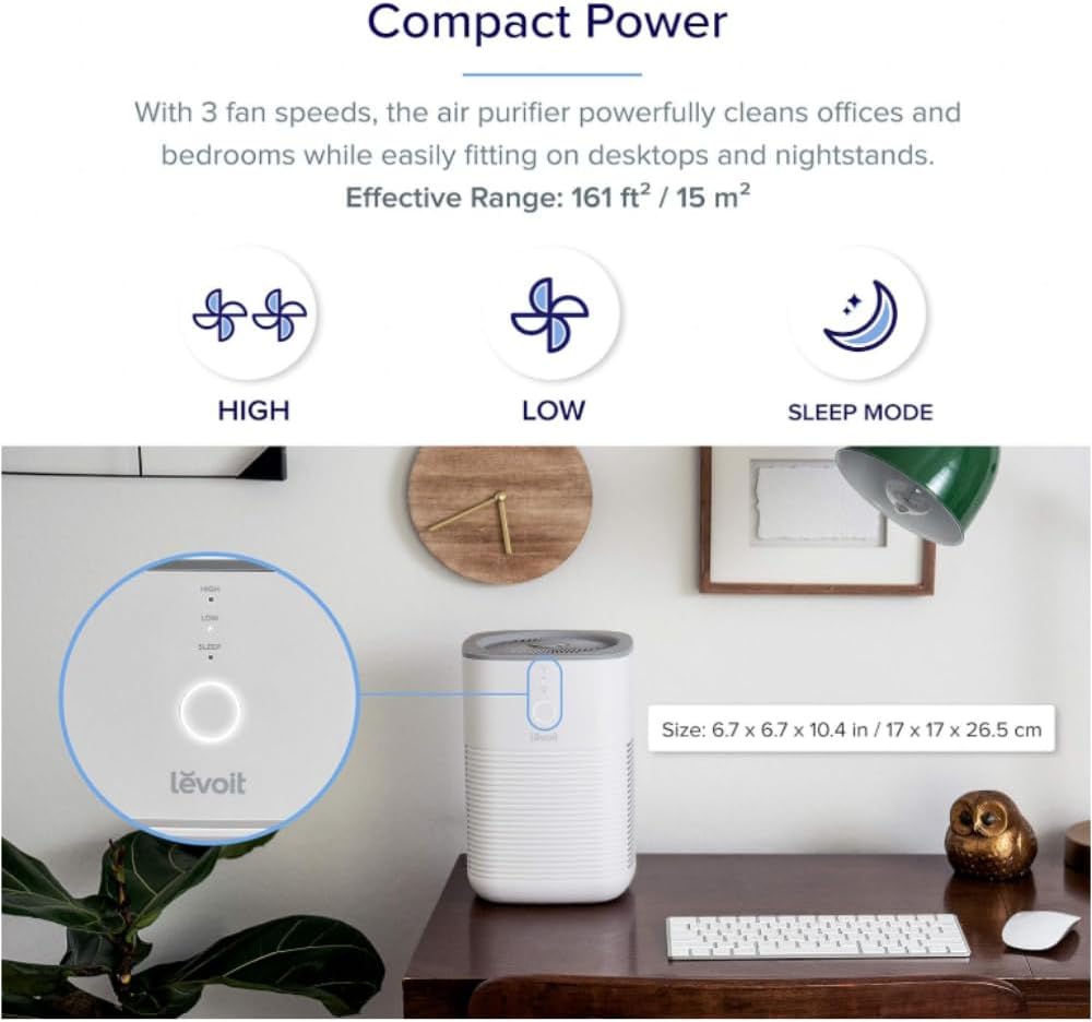Levoit Luftreiniger Ersatz LV-H128-RF 3-in-1 Pre, True HEPA, Aktivkohle, 3-stufiges Filtersystem, LV