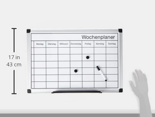 Bi-Office Magnetischer Wochenplaner Maya, Trocken Abwischbar, Inklusive Marker Und Magneten, Plantaf