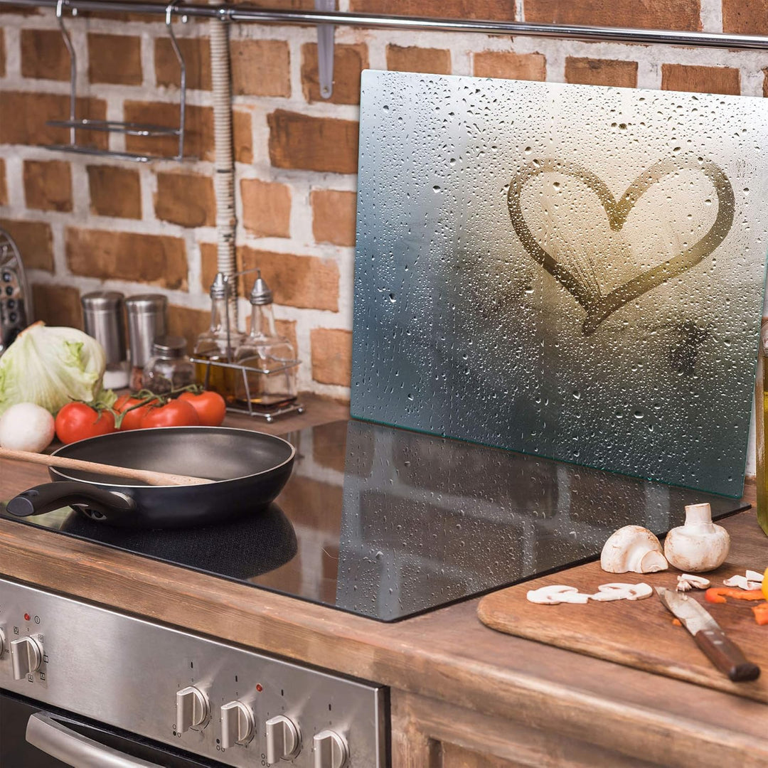 TMK ArtDeko Herdabdeckplatte 1 Teilig 60x52 cm - Spritzschutz Herdabdeckung – Herdschutz aus Sicherh