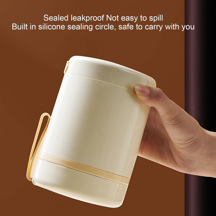 Elektrische Lunchbox 600 Ml, USB -tragbarer Lebensmittelwärmer mit 60 ° C Konstanter Temperatur, 304