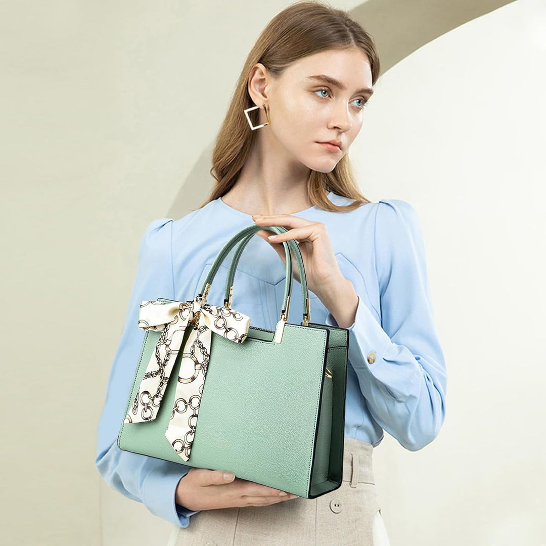NICOLE & DORIS Elegante Handtaschen Damen Shopper Schultertasche Tote Handtasche PU Leder Mittelgros