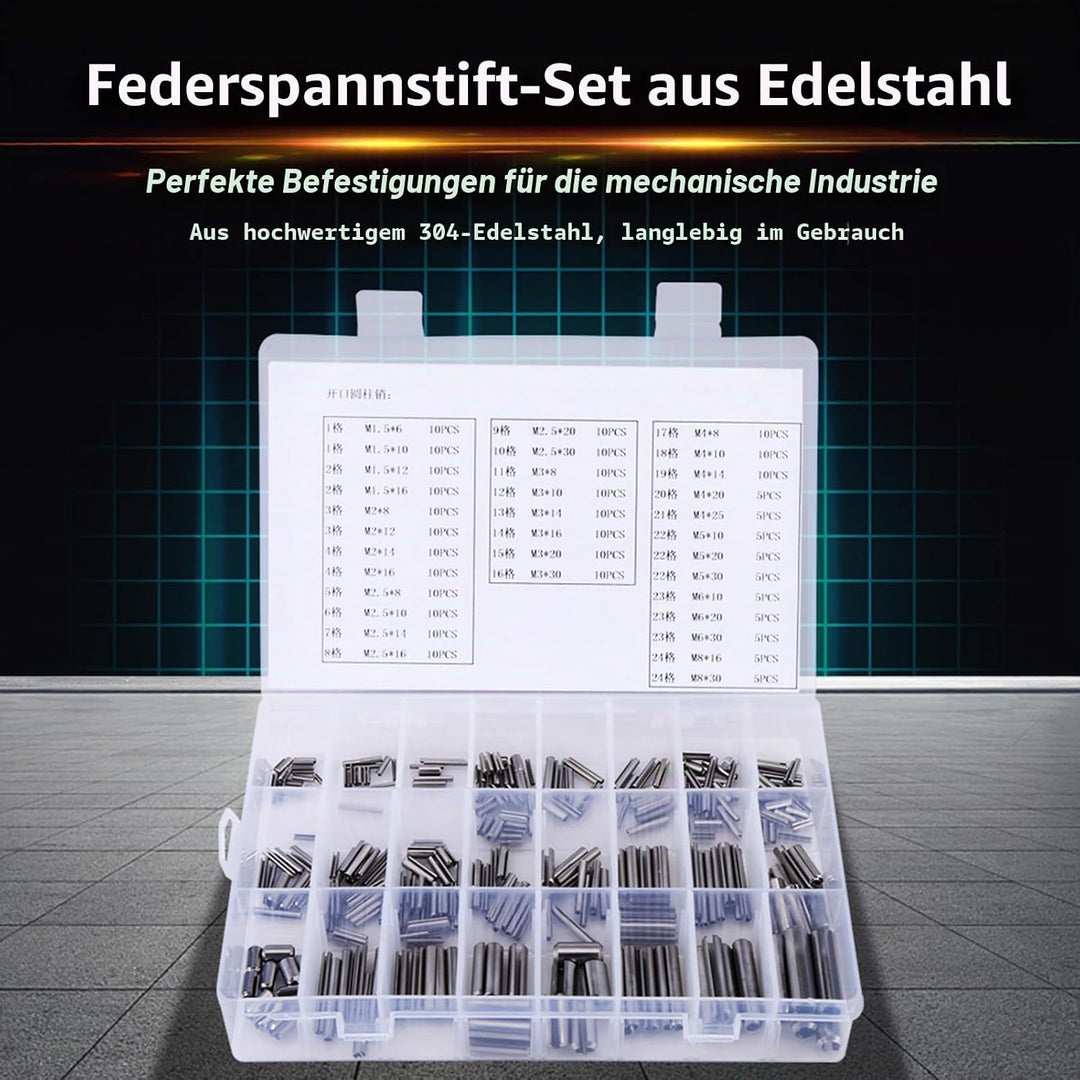 280 Stücke 304 Zylinderstift Kit Edelstahl Elastische Zylinderstift Schrank Möbel Regal Pins Unterst