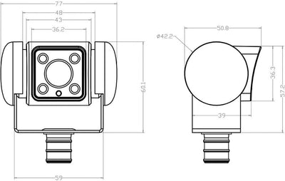 Dometic Rückfahrkamera CAM 45 NAV für Navigationssysteme, silber, 1 Stück (1er Pack)