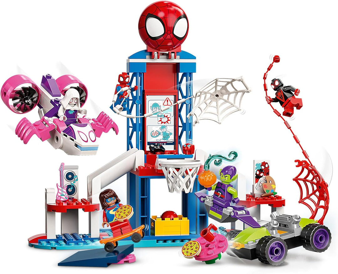 LEGO 10784 Marvel Spidey und Seine Super-Freunde, Spider-Mans Hauptquartier, Spielzeug zum Bauen ab