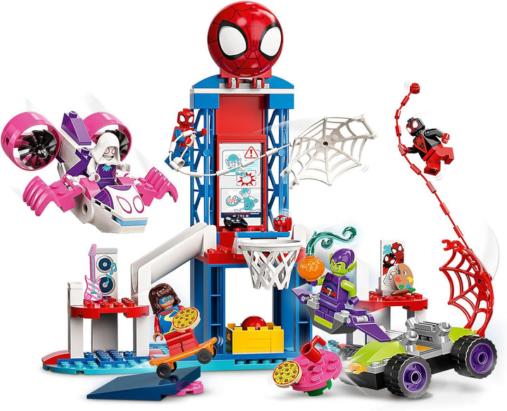LEGO 10784 Marvel Spidey und Seine Super-Freunde, Spider-Mans Hauptquartier, Spielzeug zum Bauen ab