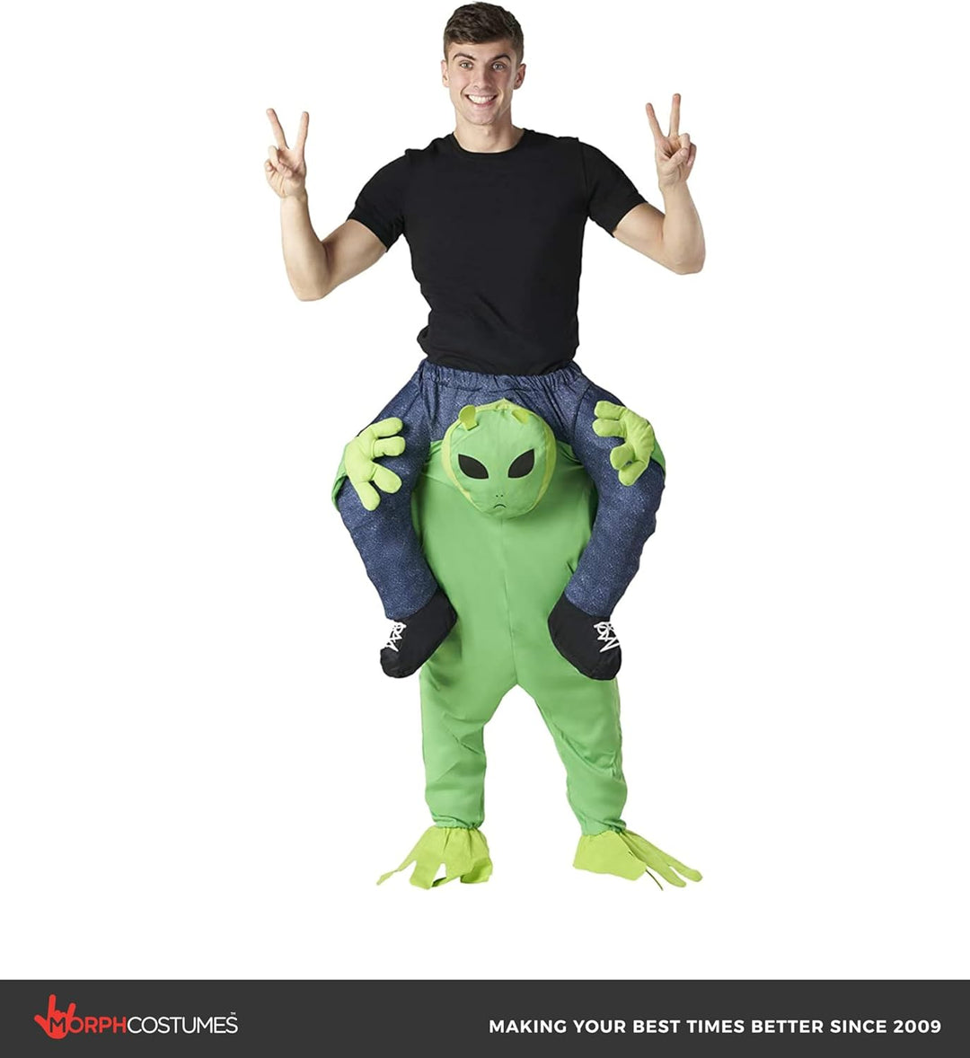 Morph Costumes Alien Huckepack Kostüm Herren Damen Faschingskostüm Alien Kostüm Huckepack Erwachsene