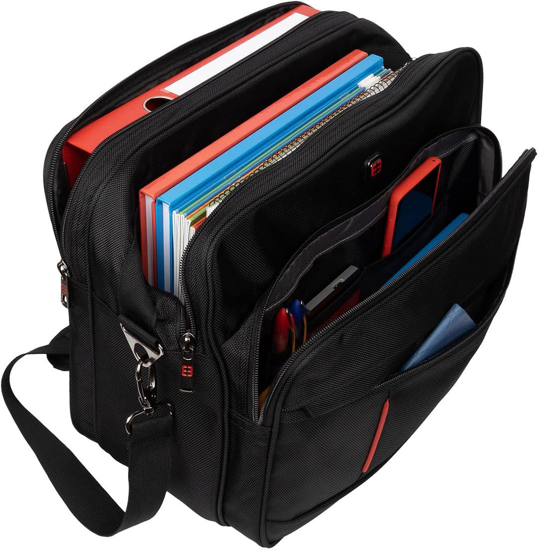 EAAKIE Arbeitstasche Umhängetasche Flugbegleiter Tasche Herrentasche Schwarz XXL