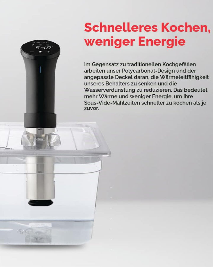 SousVideTools Behälter aus Polycarbonat, 11,6 l, mit Deckel passend für den Sous-Vide-Stick von Anov