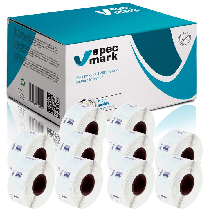 10 Etiketten-Rollen kompatibel mit DYMO S0929120 25mm x 25mm S0929120 750 Stück kompatibel zu allen