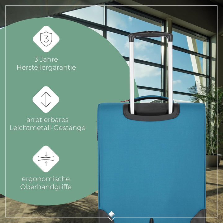 travelite 2 Rad Handgepäck Koffer mit Schloss erfüllt IATA Bordgepäck Mass, Gepäck Serie CABIN: Komp