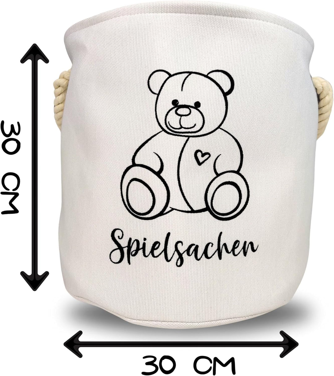 Spielzeugkorb 30cm x 30cm | Designed in Germany | Aufbewahrungskorb Kinder | Spielzeug Aufbewahrung