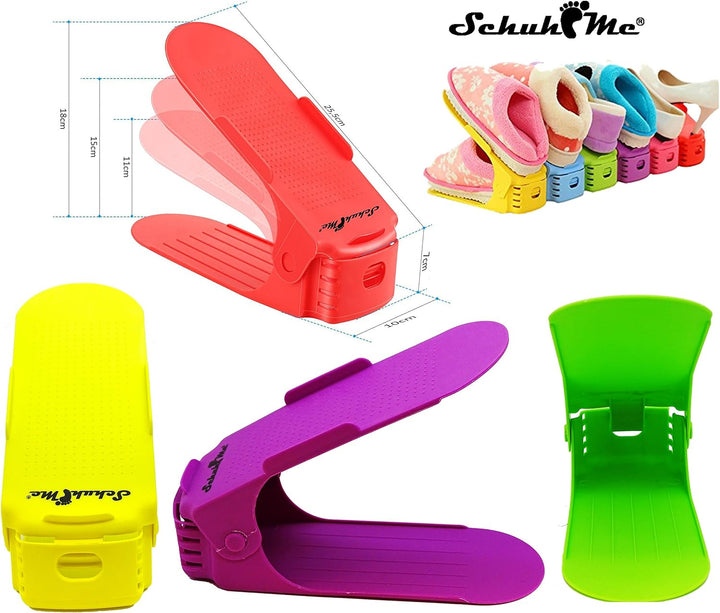8 x Verstellbarer Profi Schuhstapler Schuhorganizer Schuhhalter – Magic Shoe Rack Organizer - Sparse