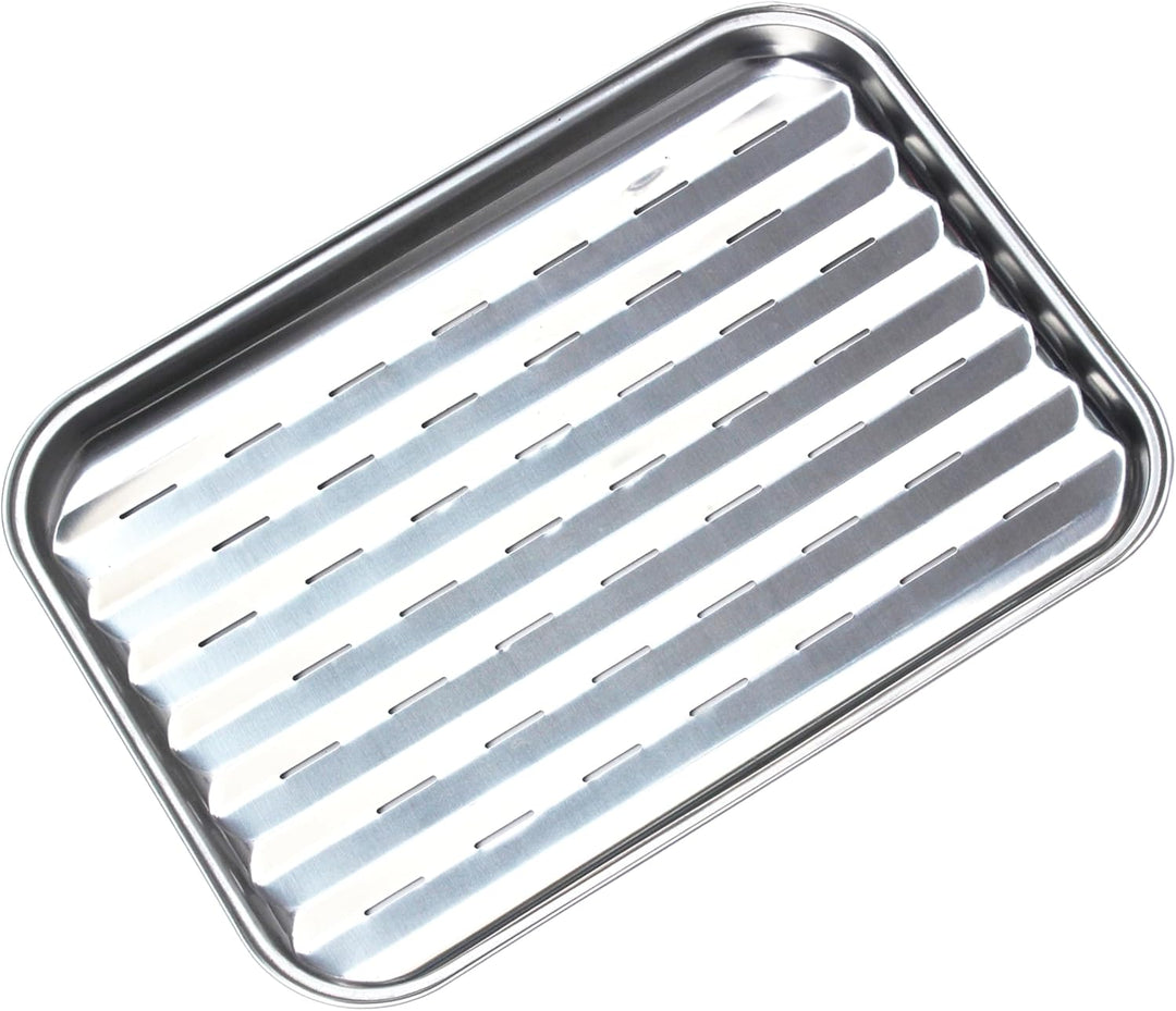 Cook Pan 34X24cm Grillpfanne aus Edelstahl, Grillplatte für Küche und Barbecue mit hitzebeständigem