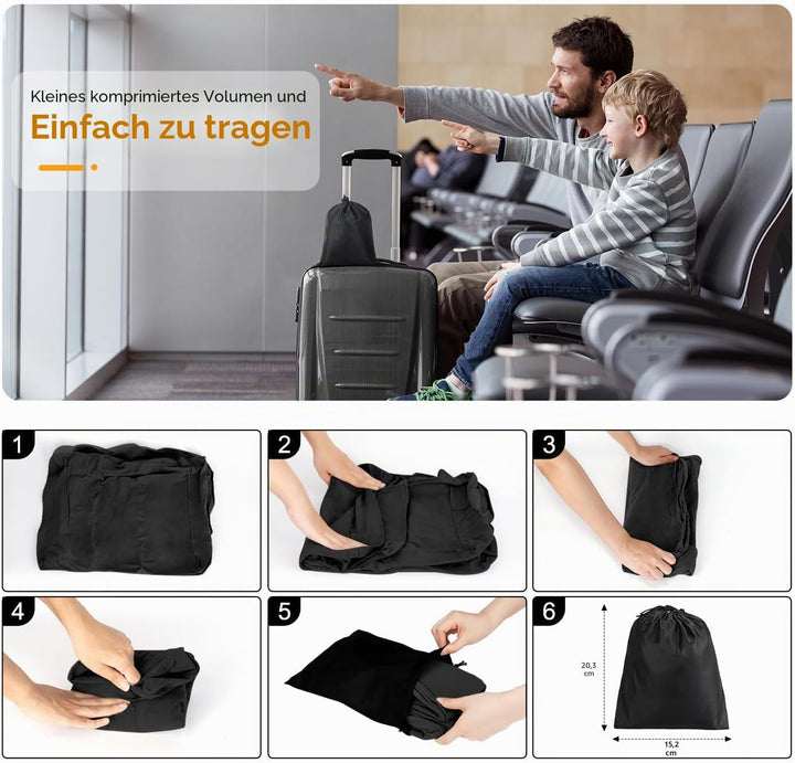 Maliton Fussstütze Flugzeug, Aufblasbare Fussstütze Kissen für Reisen Auto &amp; Zuhause &amp; Büro, Höhenve