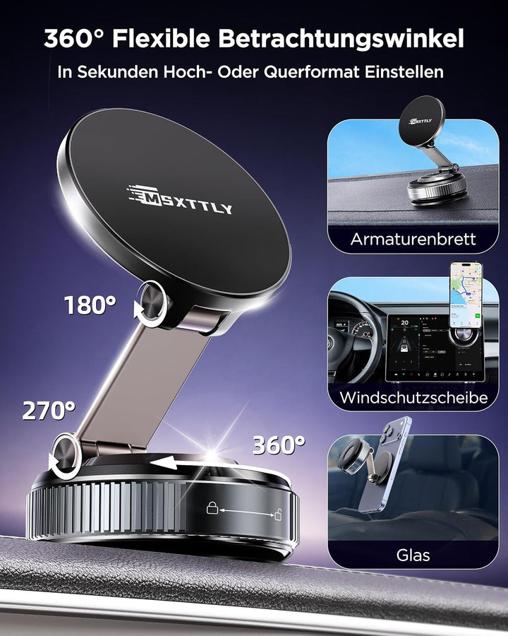 Handyhalterung Auto Magnet für Magsafe Autohalterung, 2026 Upgraded Vmag-S2 Handyhalter Auto Magneti