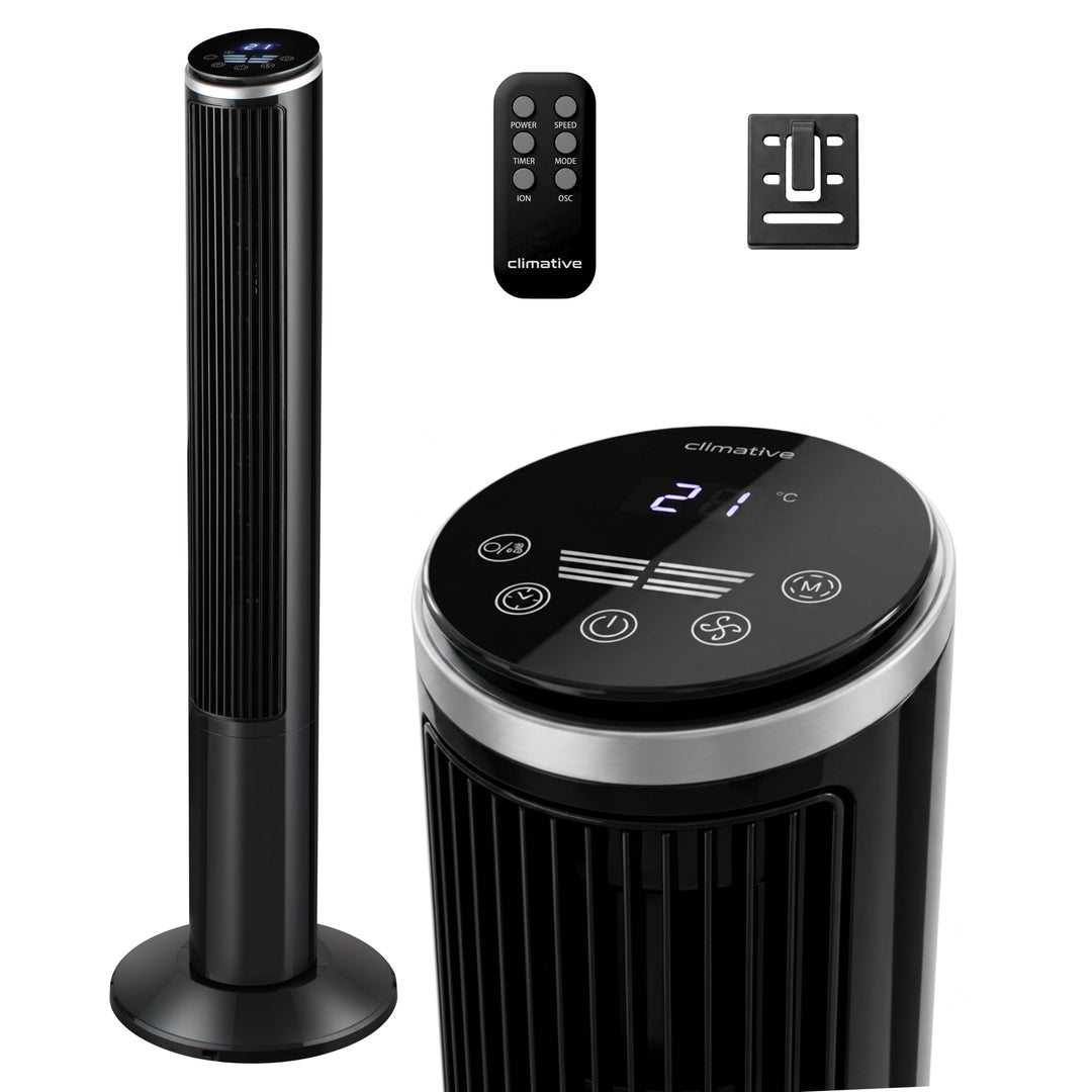 Turmventilator 102cm Standventilator mit Ionisator & Aroma-Clip IONIC, 5,8 m/s Wind, 90° Oszillation