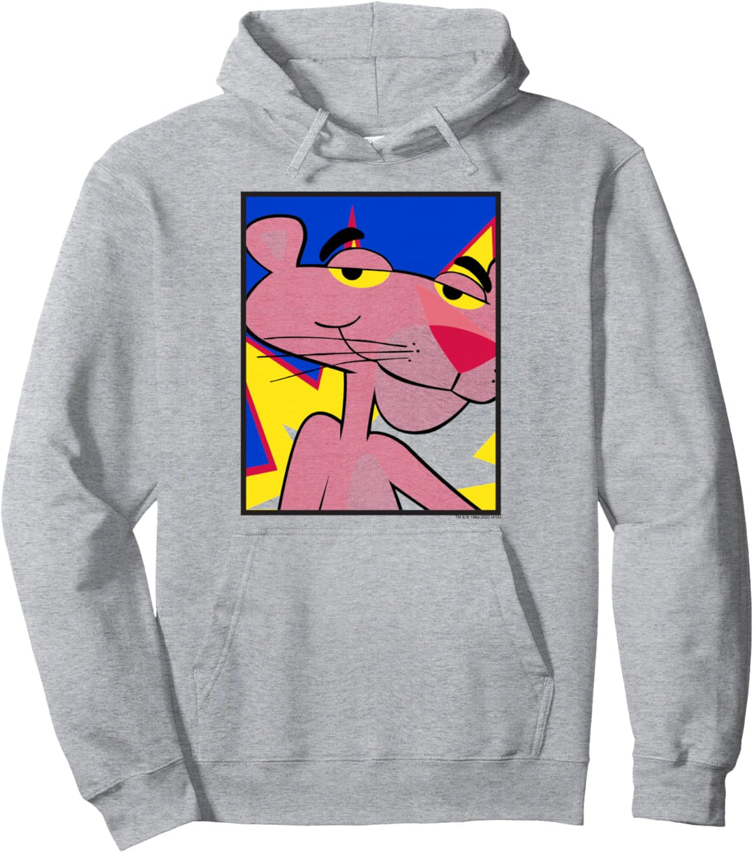 The Pink Panther Comic Style Portrait Pullover Hoodie