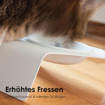 LucyBalu® Ergonomischer Katzennapf erhöht | Erhöhter Futternapf für Katzen | Ergonomischer Fressnapf