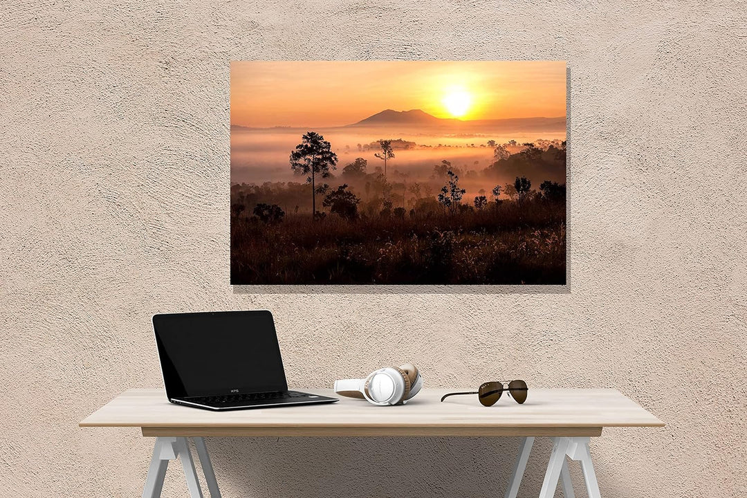 Leinwanddruck, Motiv: Sonnenuntergang in afrikanischer Landschaft, Heimdekoration, Wandkunst, Bilder