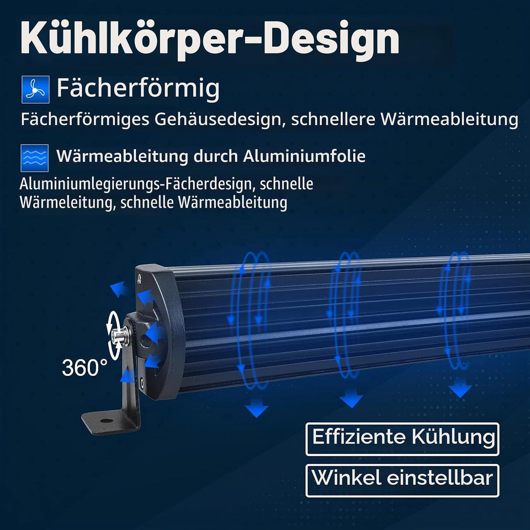 SKYWORLD Gebogen LED Arbeitsscheinwerfer Bar, 32 Zoll 81cm 405W Scheinwerfer Flutlicht combo Offroad