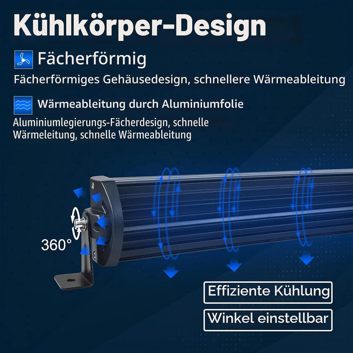 SKYWORLD Gebogen LED Arbeitsscheinwerfer Bar, 32 Zoll 81cm 405W Scheinwerfer Flutlicht combo Offroad