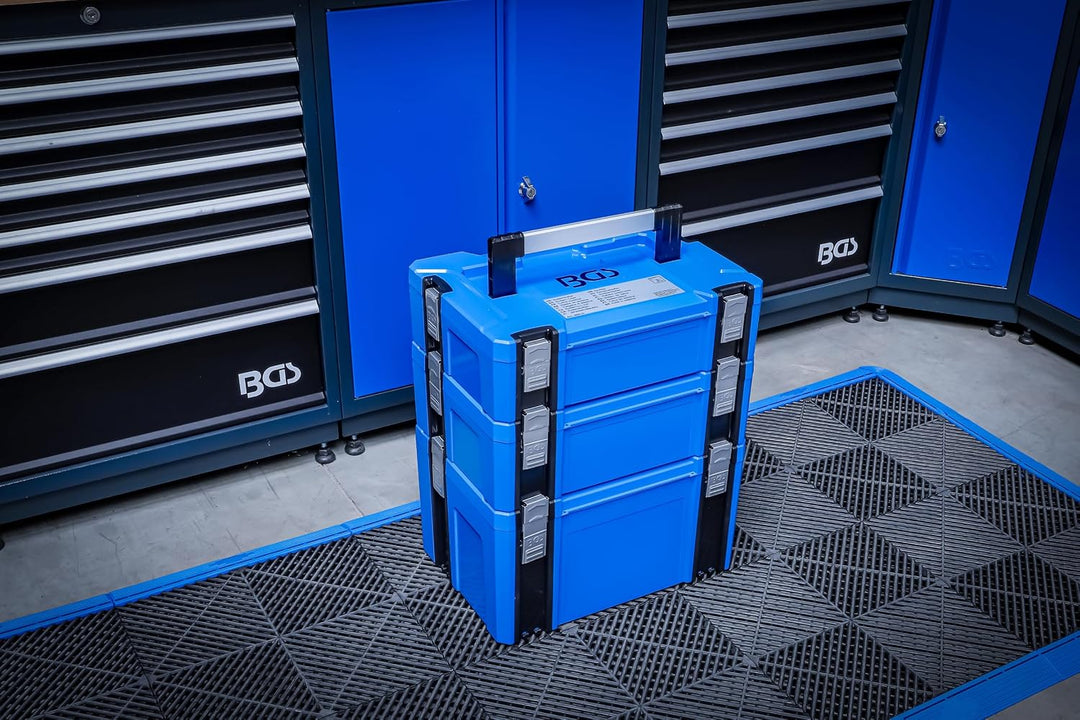 BGS 80012 | Systemkoffer Grösse L für Werkzeug | ABS-Kunststoff | stapelbar Systemkoffer | Grösse L,