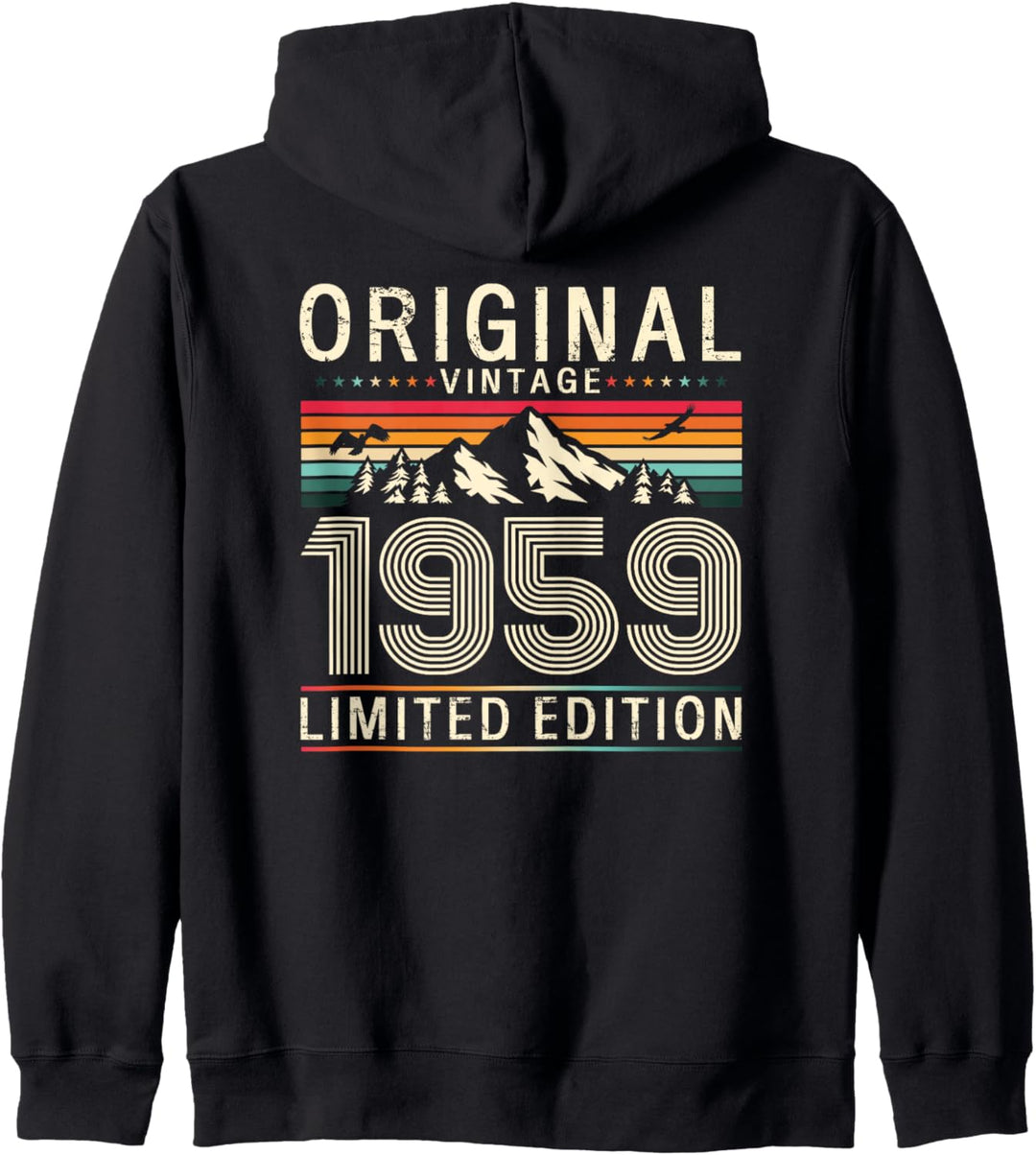 65. Geburtstag Herren Original Jahrgang 1959 Berge/ Alpen Kapuzenjacke