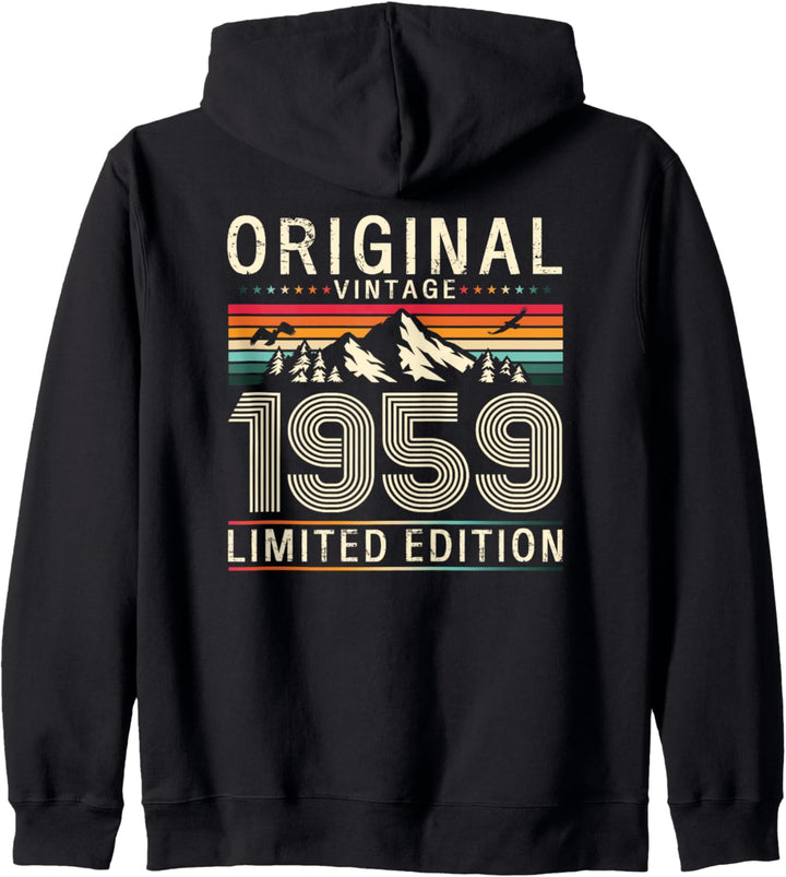65. Geburtstag Herren Original Jahrgang 1959 Berge/ Alpen Kapuzenjacke
