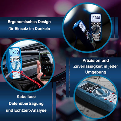 PeakTech - True RMS Digital Multimeter mit 4.0 Bluetooth, Wasserdicht (IP67), 6000 Counts, Robustes