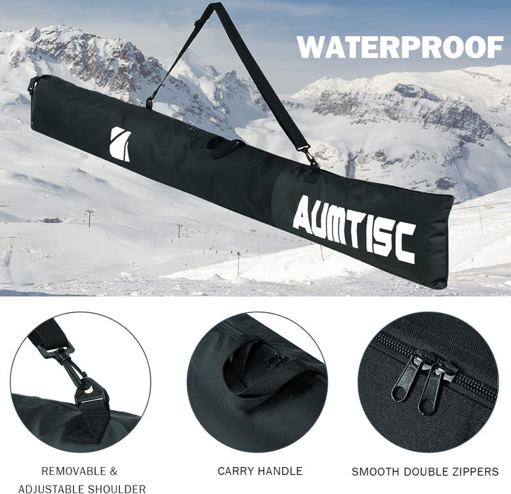 AUMTISC Skitasche und Skischuhtasche Combo - Skitaschen für Flugreisen - gepolsterte Schneeskitasche