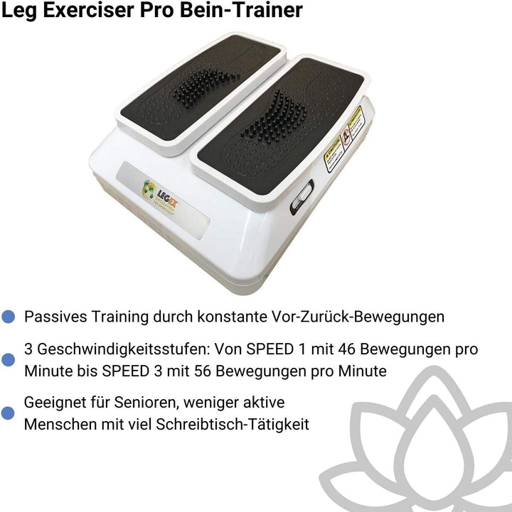 Bioenergiser Leg Exerciser Pro: Passives Bewegungstraining für Jung & Alt. 3 Stufen, inkl. Fernbedie