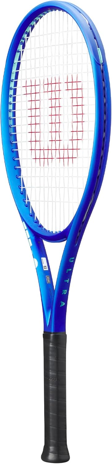 Wilson Ultra 100 V5 Performance Tennisschläger für Erwachsene, bespannt mit Sensation 16 Natural bei