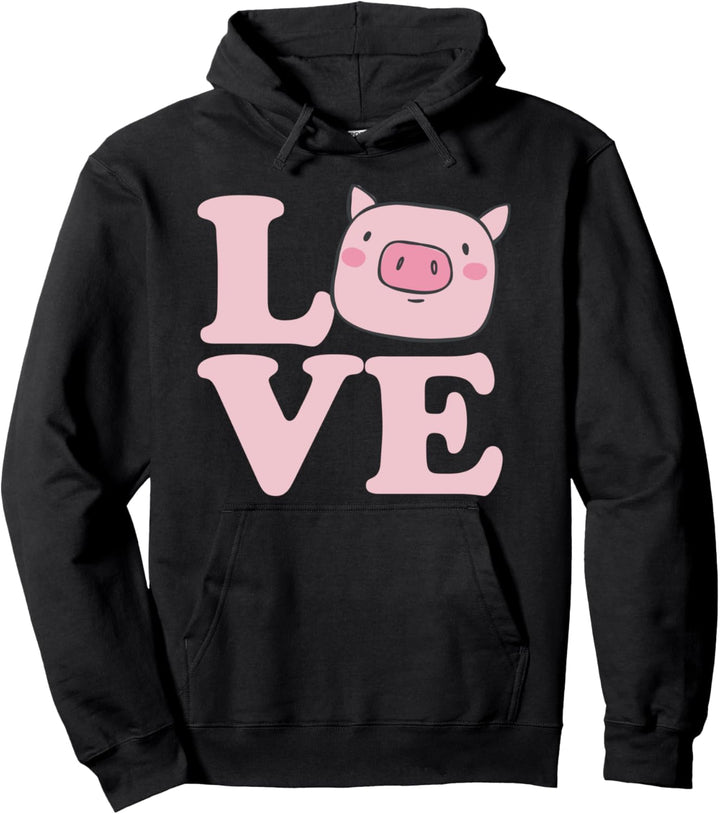 I Love Pigs Pullover Hoodie