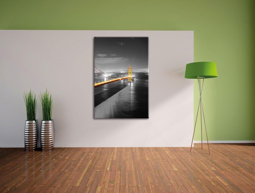 Pixxprint riesige Golden Gate Bridge als Leinwandbild/Grösse: 100x70 / Wandbild/Kunstdruck/fertig be