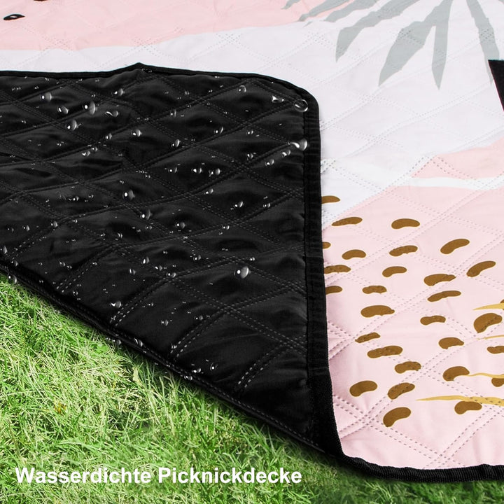 Jopee Picknickdecke Sandfrei, 200 x 200cm Wasserdicht Stranddecke für 4-6 Personen, Leicht und Tragb