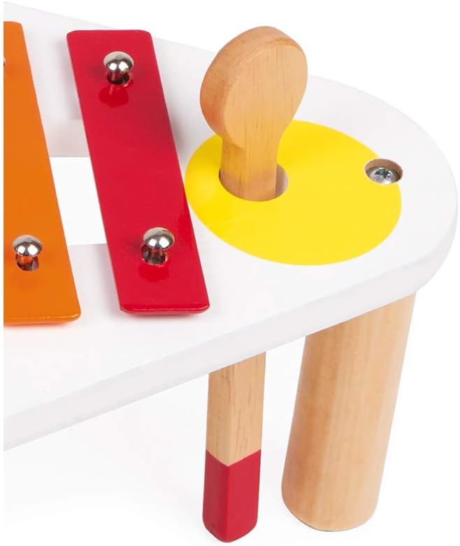 Janod - Confetti Holz-Musiktisch, Kinder-Musikinstrument, Spielzeugnachbildung und Spielzeug für mus