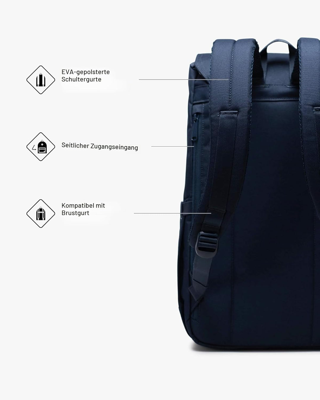 Herschel Retreat Rucksack, Blau