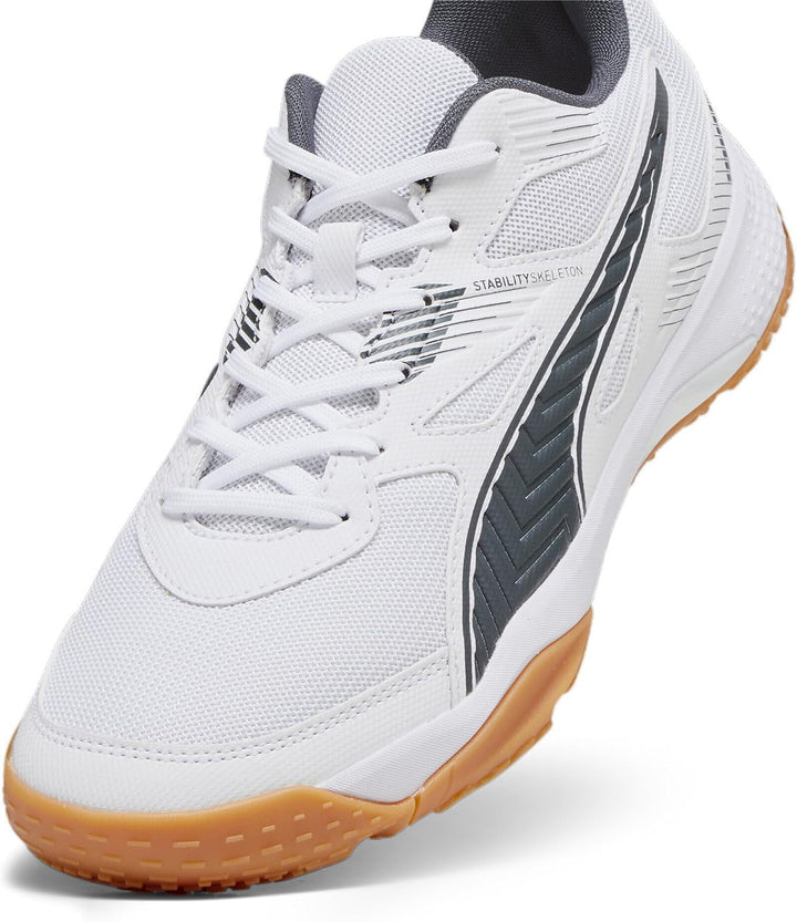PUMA Herren Solarflash Ii Indoor Court Shoe 46 EU Puma White Shadow Gray Gum, 46 EU Puma White Shado