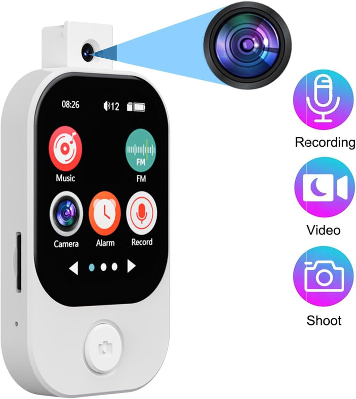 64GB MP3 Player Bluetooth 5.4 mit Kamera 2.01 Zoll Touchscreen MP3-Player mit HiFi Lautsprecher, MP4