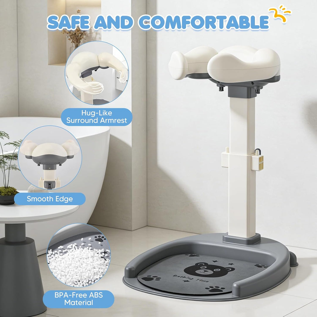 Baby Dusche Ständer, Höhenverstellung 40-57cm, Baby Shower Stand Support mit Anti-Rutsch Basis & Rut