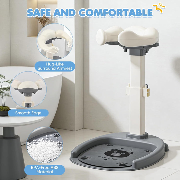 Baby Dusche Ständer, Höhenverstellung 40-57cm, Baby Shower Stand Support mit Anti-Rutsch Basis & Rut